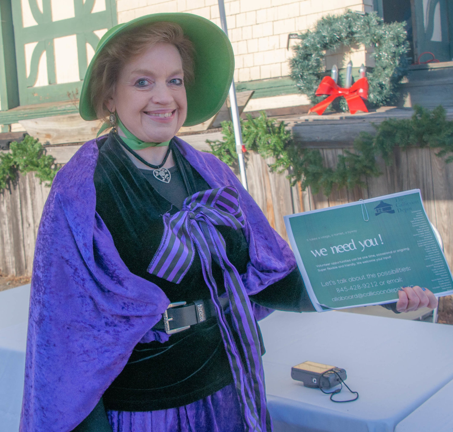 Laurie Ramie, executive director at the Upper Delaware Council, was decked out with Victorian flair for Dickens on the Delaware in Callicoon, NY last weekend.